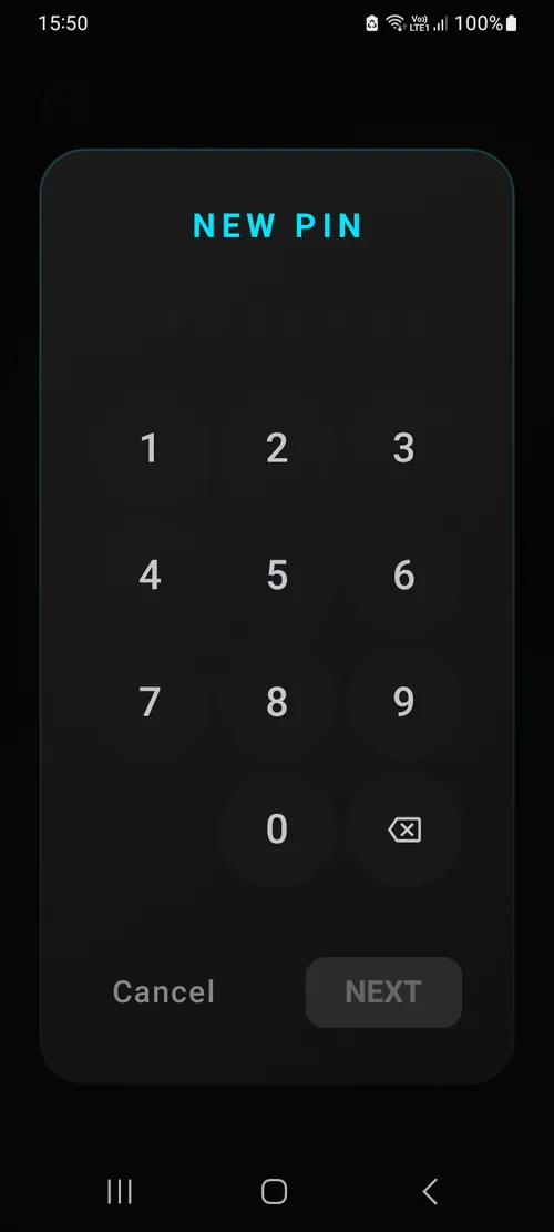 PIN lock and encrypted Google Drive backup